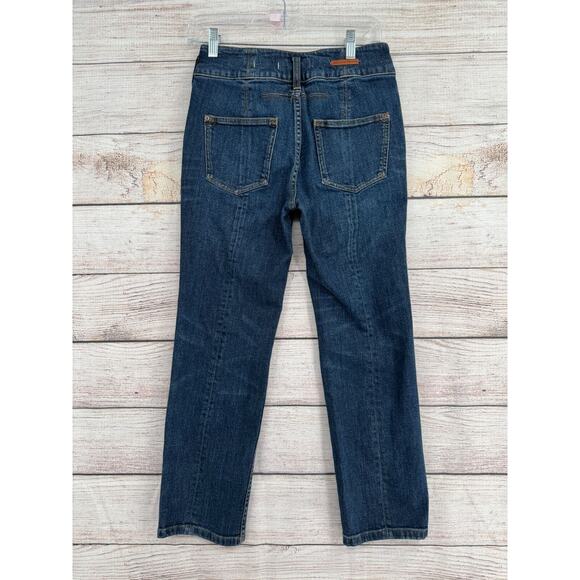 Pilcro Anthropologie Straight Leg Selvedge Mid Seam Jeans Women's 26 Blue - Picture 2 of 14
